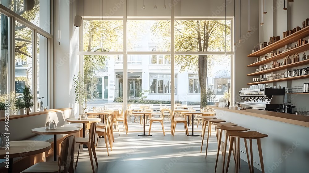 airy white coffee shop airy white coffee shop