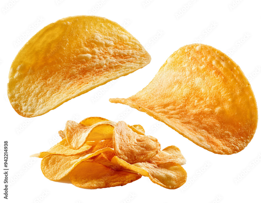 Chips set isoliert Hintergrund, Freisteller Chips set isoliert Hintergrund, Freisteller
