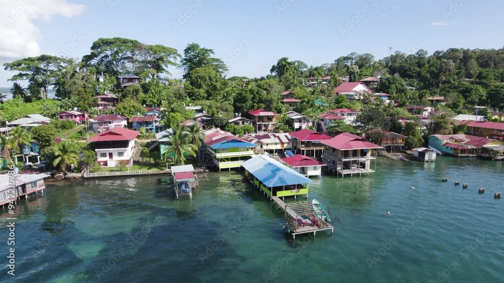 Colorful stilt houses on Bastimentos Island, Bocas del Toro, Panama Colorful stilt houses on Bastimentos Island, Bocas del Toro, Panama