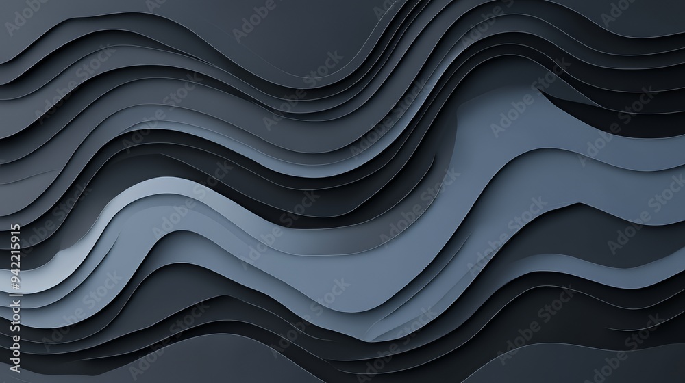 Abstract layers of dark and light waves creating a dynamic visual texture. Abstract layers of dark and light waves creating a dynamic visual texture.