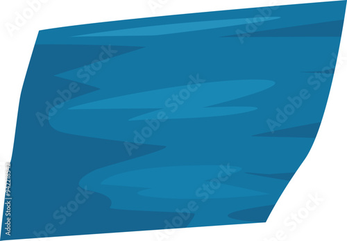 Cartoon rippled water surface creating a dynamic and abstract shape