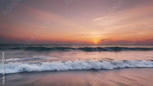 Beautiful Ocean View with Black Sandy Beach in Nature