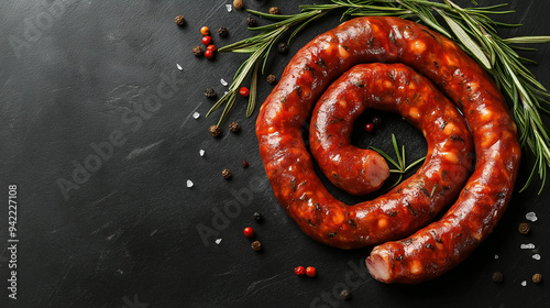 African boerewors twisted sausages raw 