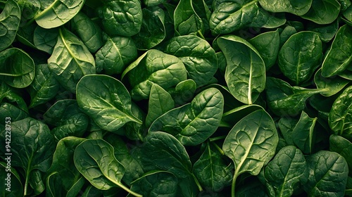  A green pile of leafy plants with many leaves growing atop them, adjacent