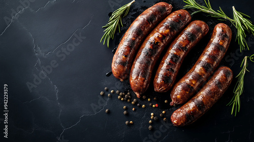 African boerewors twisted sausages raw 