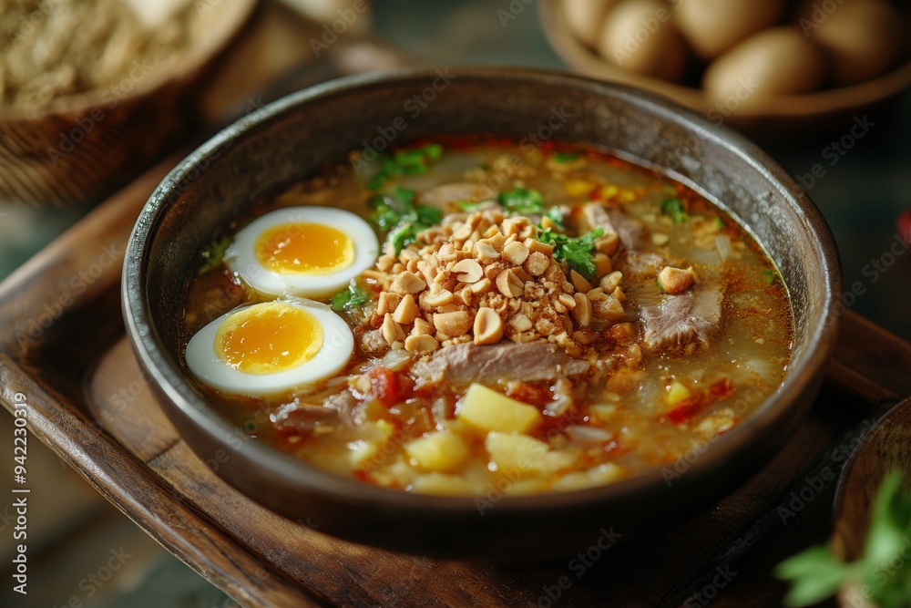 Madura Soup, From Madura Island, this soto features a clear broth with beef or chicken Madura Soup, From Madura Island, this soto features a clear broth with beef or chicken