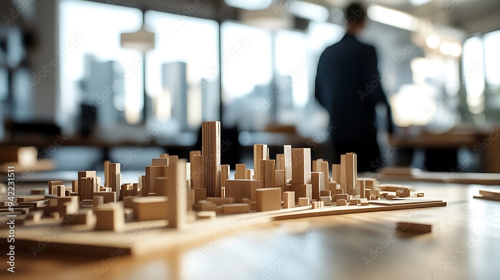 custom made wallpaper toronto digitalDetailed 3D Model of a Complex Urban Cityscape with Skyscrapers and Infrastructure