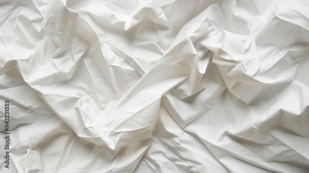 Obraz premium white printer paper on white textile