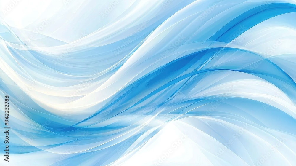 A detailed view of a blue and white background featuring a wavy pattern near the base A detailed view of a blue and white background featuring a wavy pattern near the base