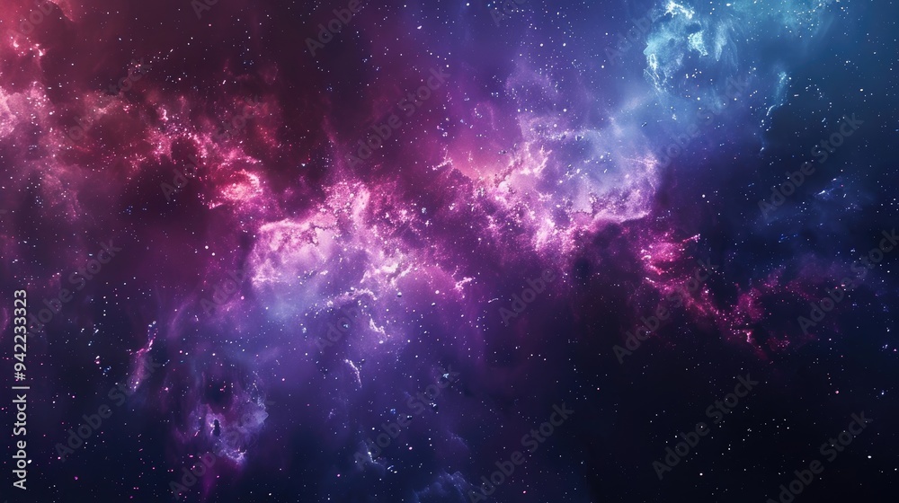 Obraz premium Glimmering cosmic-inspired textures in deep jewel-toned hues