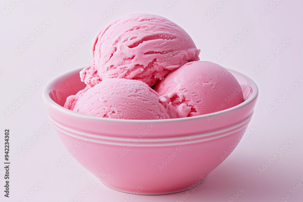 close up of balls of icecream in a bowl