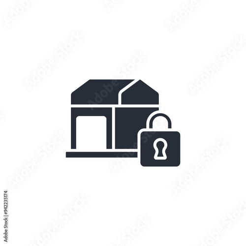 home security icon. vector.Editable stroke.linear style sign for use web design,logo.Symbol illustration.