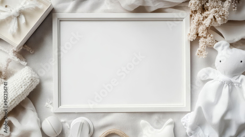 A subtle, neutral background to keep the focus on the frame and accessories, enhancing the overall clean and fresh look