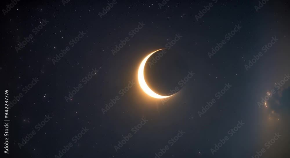 Total solar eclipse at night time 4k animation Total solar eclipse at night time 4k animation