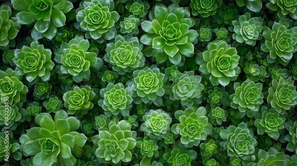 top view of green succulent plants top view of green succulent plants