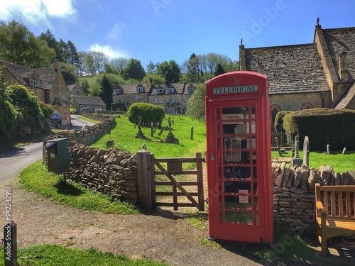 Konstfotografi Quaint charm of Shere, the quintessential English village known for its appearance in Bridget Jones's Diary
