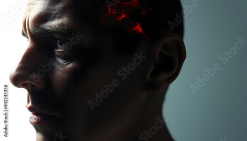 Schizophrenia disorder and psychiatric disease or mental health as a psychiatry and psychology concept for human abnormal personality behavior and mood illness isolated with white highlights, png photo