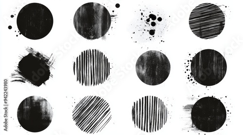 Explore a unique collection of black paint textures and dynamic splatters, ideal for boosting your social media posts, designs, and artistic works with a distinct grunge aesthetic