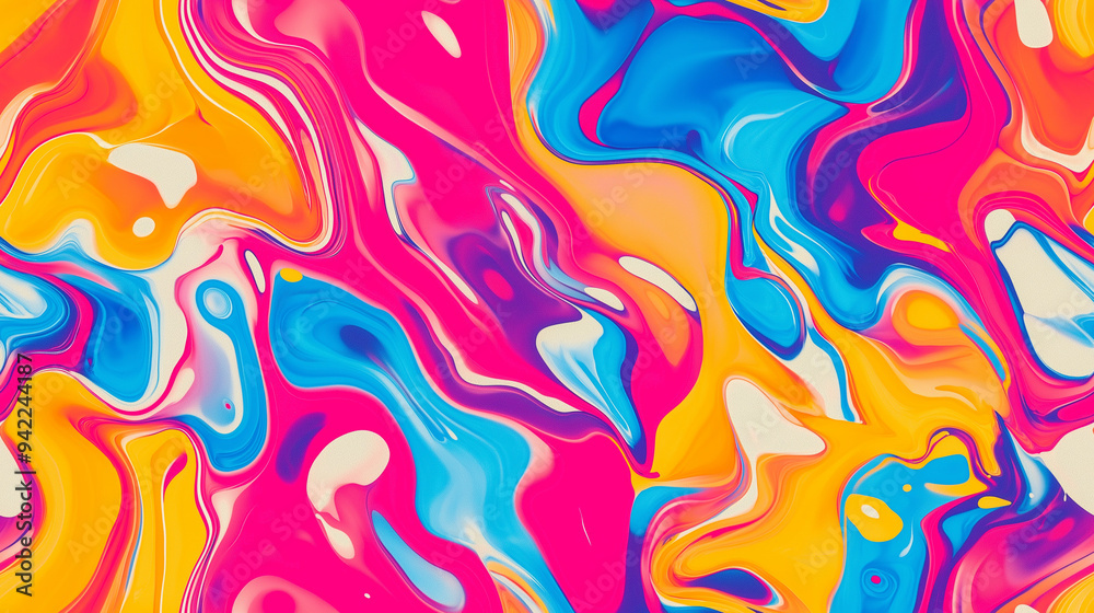 Rainbow splash seamless pattern - abstract colorful background with waves Rainbow splash seamless pattern - abstract colorful background with waves