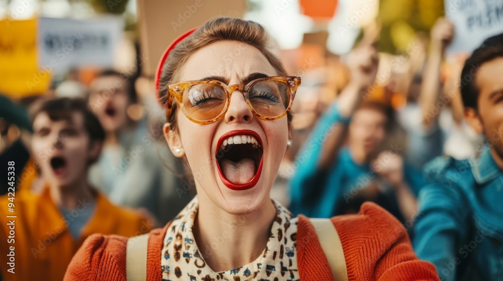 1960s protest scene with washed-out colors and vintage fashion, historic moment, social change 1960s protest scene with washed-out colors and vintage fashion, historic moment, social change