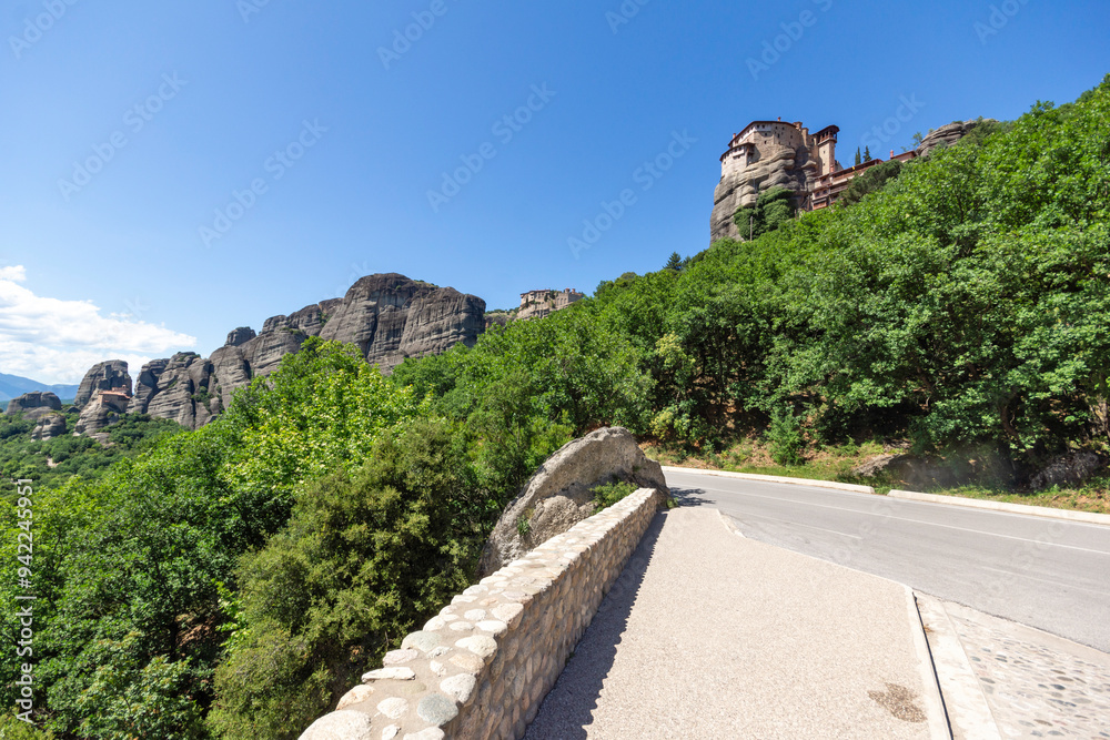 Panoramic view of Meteora Monasteries, Thessaly, Greece