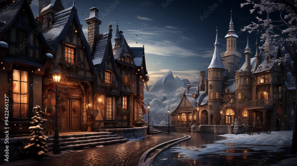 Fototapeta premium Christmas village.