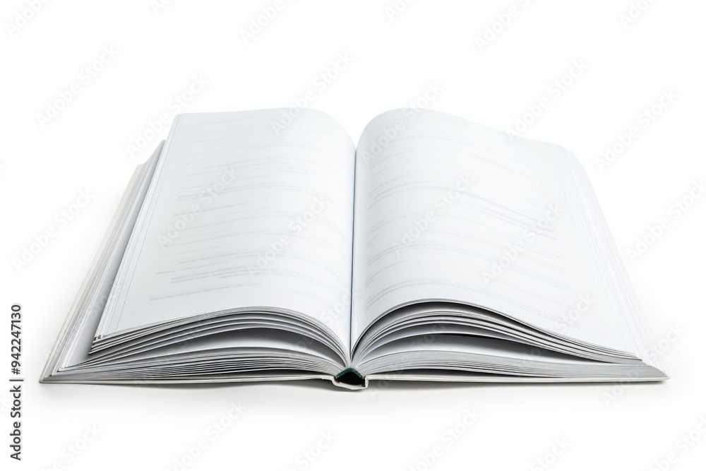 A person reads from an open book on a clean and simple background A person reads from an open book on a clean and simple background