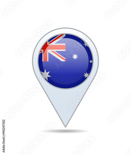 Free Download Australia - flag pin for map. Vector illustration. - GFXLoad
