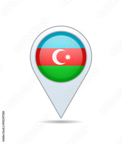 Free Download Azerbaijan - flag pin for map. Vector illustration. - GFXLoad