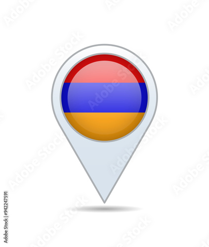 Free Download Armenia - flag pin for map. Vector illustration. - GFXLoad