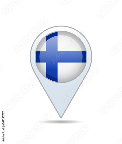 Finland - flag pin for map. Vector illustration. Free Download Finland - flag pin for map. Vector illustration. - GFXLoad