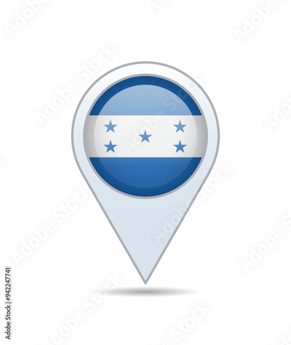 Free Download Honduras - flag pin for map. Vector illustration. - GFXLoad