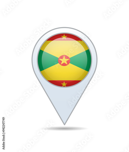 Free Download Grenada - flag pin for map. Vector illustration. - GFXLoad