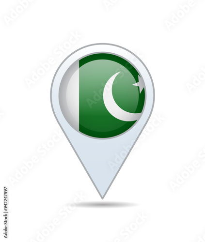 Free Download Pakistan - flag pin for map. Vector illustration. - GFXLoad