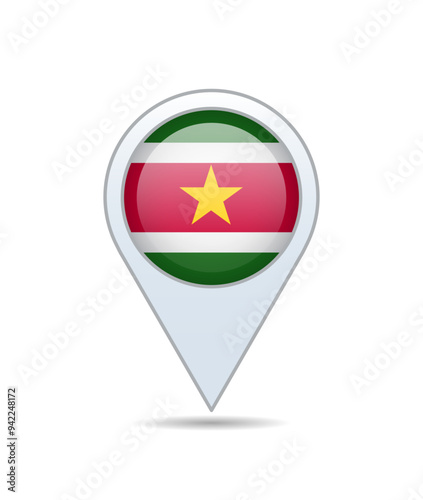 Free Download Suriname - flag pin for map. Vector illustration. - GFXLoad