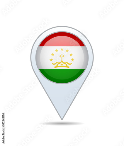Tajikistan - flag pin for map. Vector illustration. Free Download Tajikistan - flag pin for map. Vector illustration. - GFXLoad
