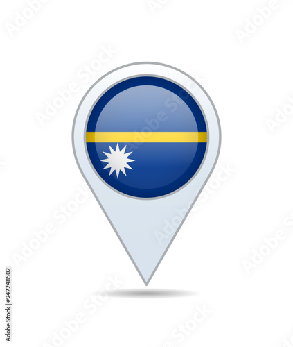 Nauru - flag pin for map. Vector illustration. Free Download Nauru - flag pin for map. Vector illustration. - GFXLoad