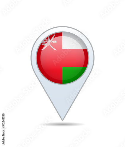 Oman - flag pin for map. Vector illustration. Free Download Oman - flag pin for map. Vector illustration. - GFXLoad