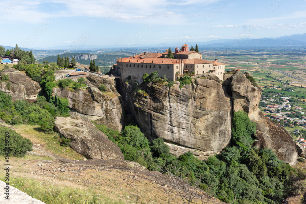Panoramic view of Meteora Monasteries, Thessaly, Greece