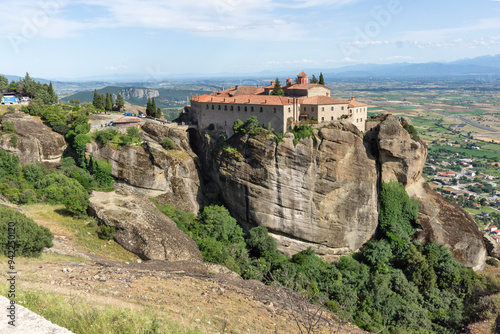 Panoramic view of Meteora Monasteries, Thessaly, Greece