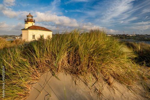 Coquille River Lighthouse in Bandon, Oregon, USA.