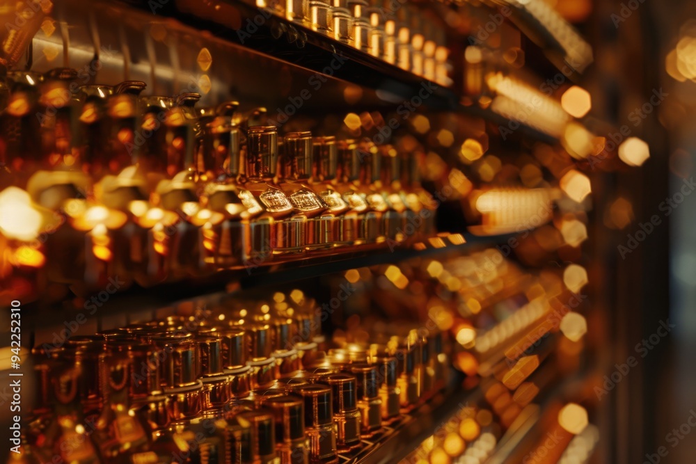 A shelf filled with many bottles of various liquors, perfect for use in bars, restaurants, or party decorations A shelf filled with many bottles of various liquors, perfect for use in bars, restaurants, or party decorations