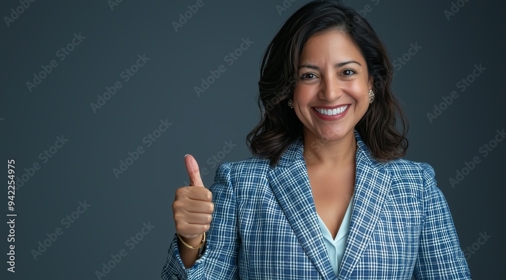 Portrait of a happy Latin American woman in her late thirties,... Portrait of a happy Latin American woman in her late thirties,...