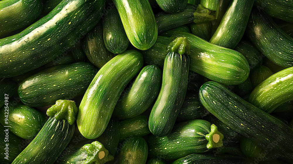 A group of cucumbers stacked on top of one another A group of cucumbers stacked on top of one another
