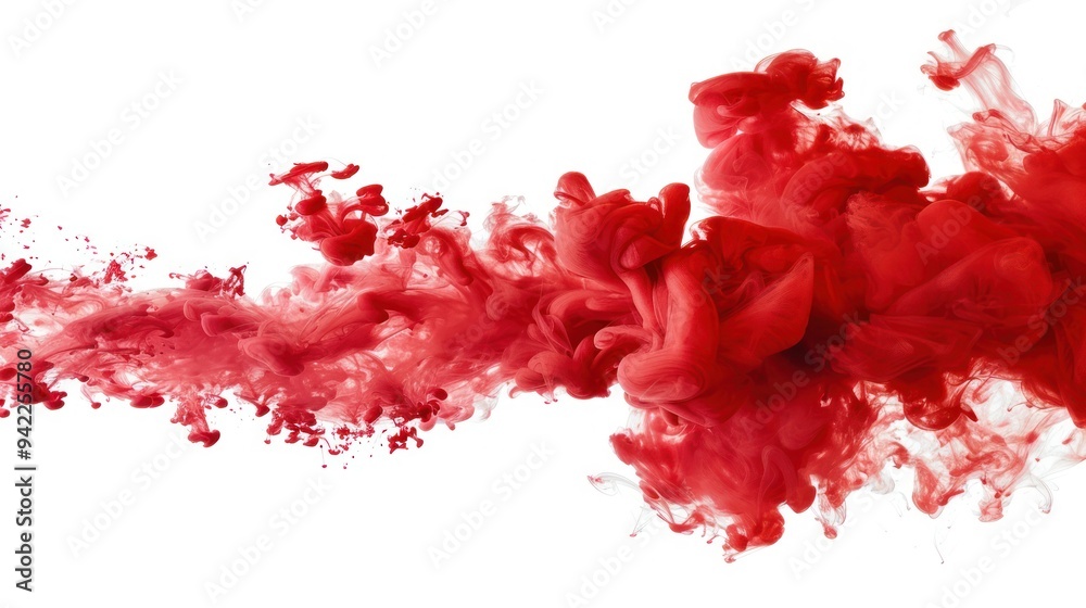 Abstract Red Ink Swirl Abstract Red Ink Swirl