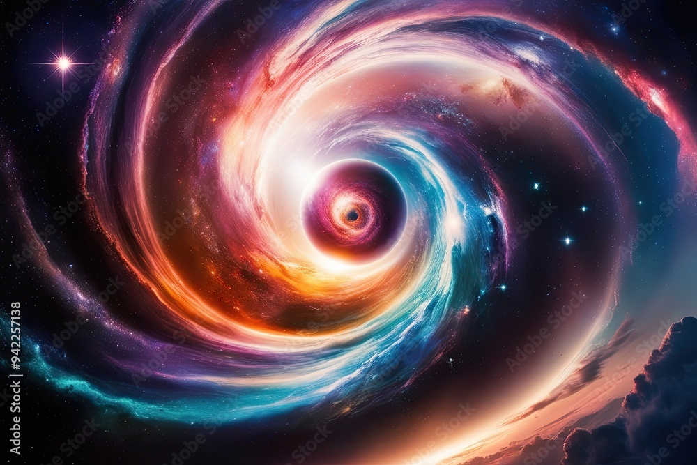Captivating Cosmic Journey Through Colorful Galaxies with Radiant Stars and Divine Transformation Captivating Cosmic Journey Through Colorful Galaxies with Radiant Stars and Divine Transformation