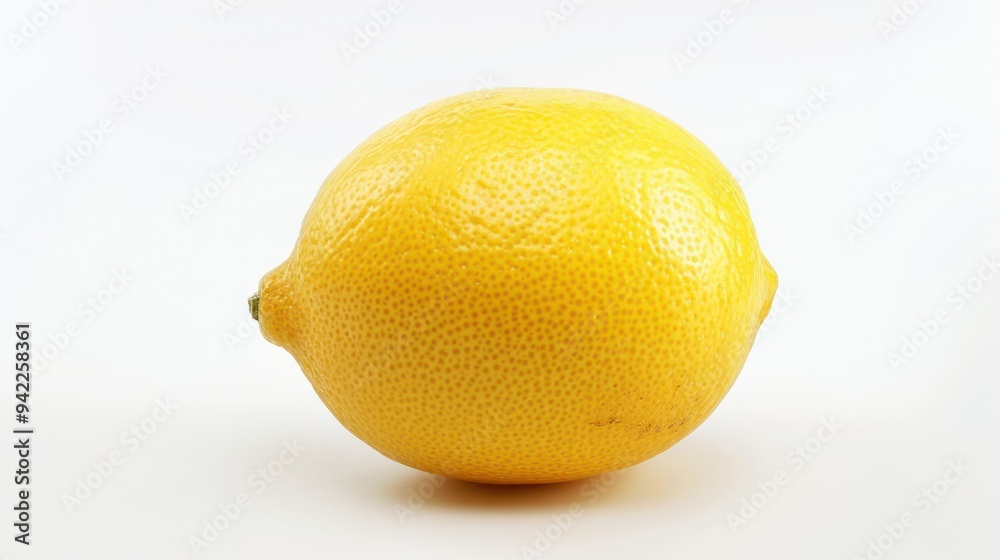 Single Lemon on White Background Single Lemon on White Background