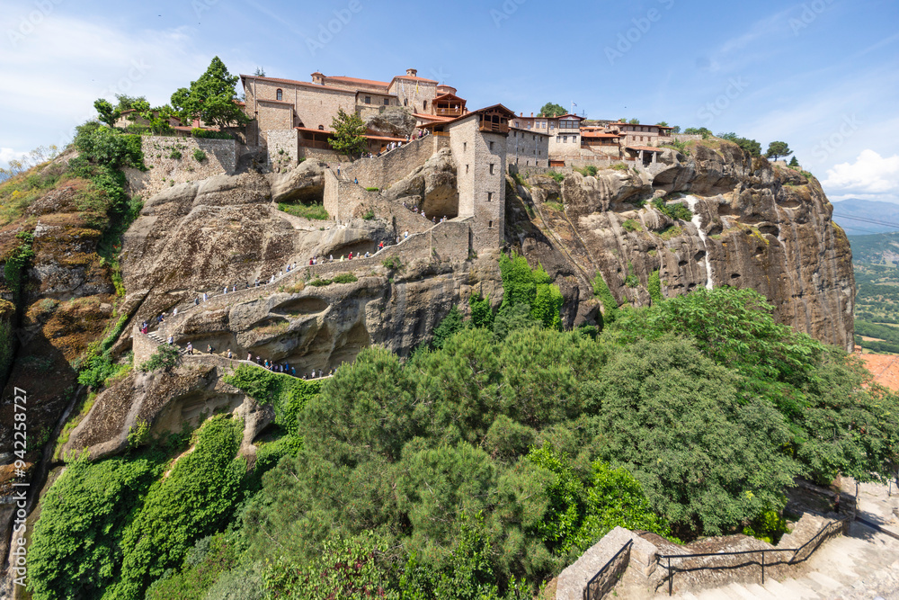 Panoramic view of Meteora Monasteries, Thessaly, Greece