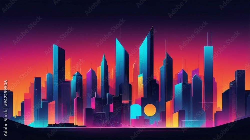 illustration of a city illustration of a city