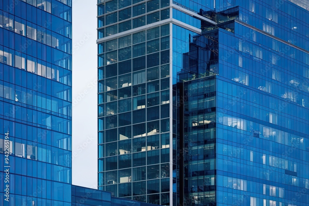 Next-Gen Corporate Headquarters with Stylish Blue-Tinted Glass Architecture Next-Gen Corporate Headquarters with Stylish Blue-Tinted Glass Architecture